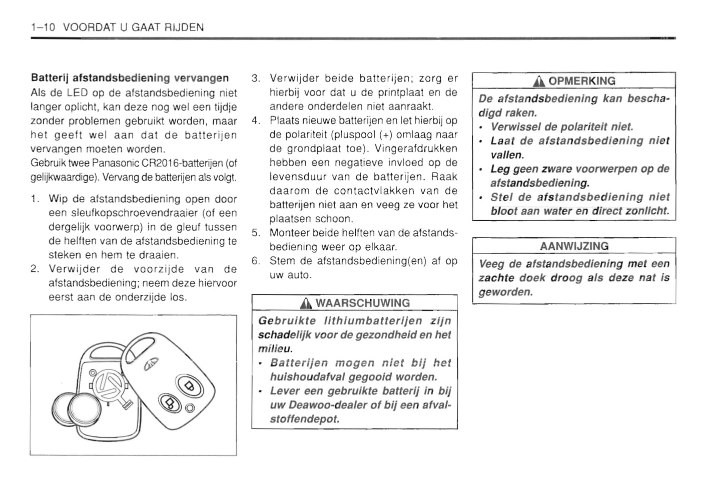 1997-2002 Daewoo Leganza Bedienungsanleitung | Niederländisch