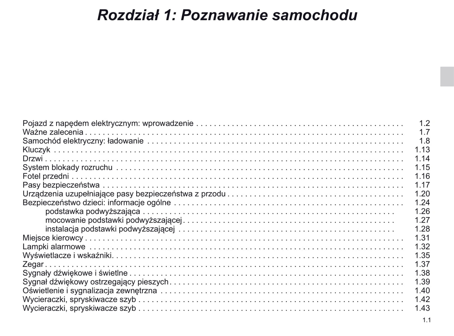 2020-2021 Renault Twizy Owner's Manual | Polish