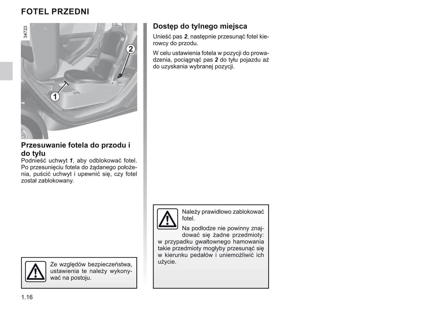 2020-2021 Renault Twizy Owner's Manual | Polish