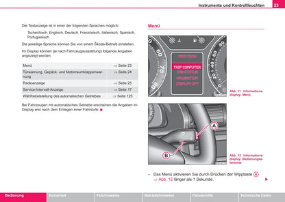 2003-2004 Skoda Suberb Owner's Manual | German