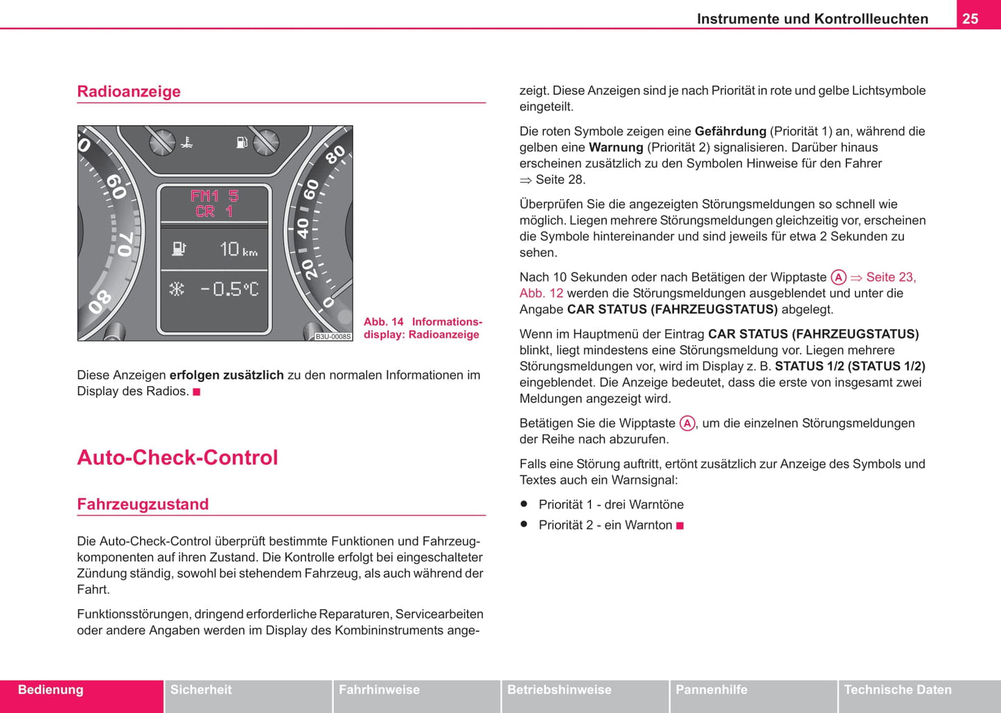 2003-2004 Skoda Suberb Owner's Manual | German