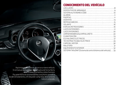 2016-2021 Alfa Romeo Giulietta Owner's Manual | Spanish