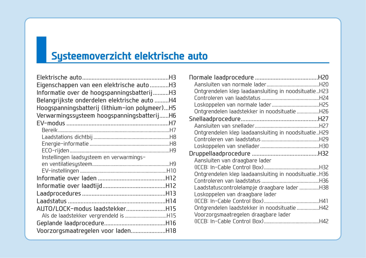 2016-2017 Hyundai Ioniq Electric Bedienungsanleitung | Niederländisch