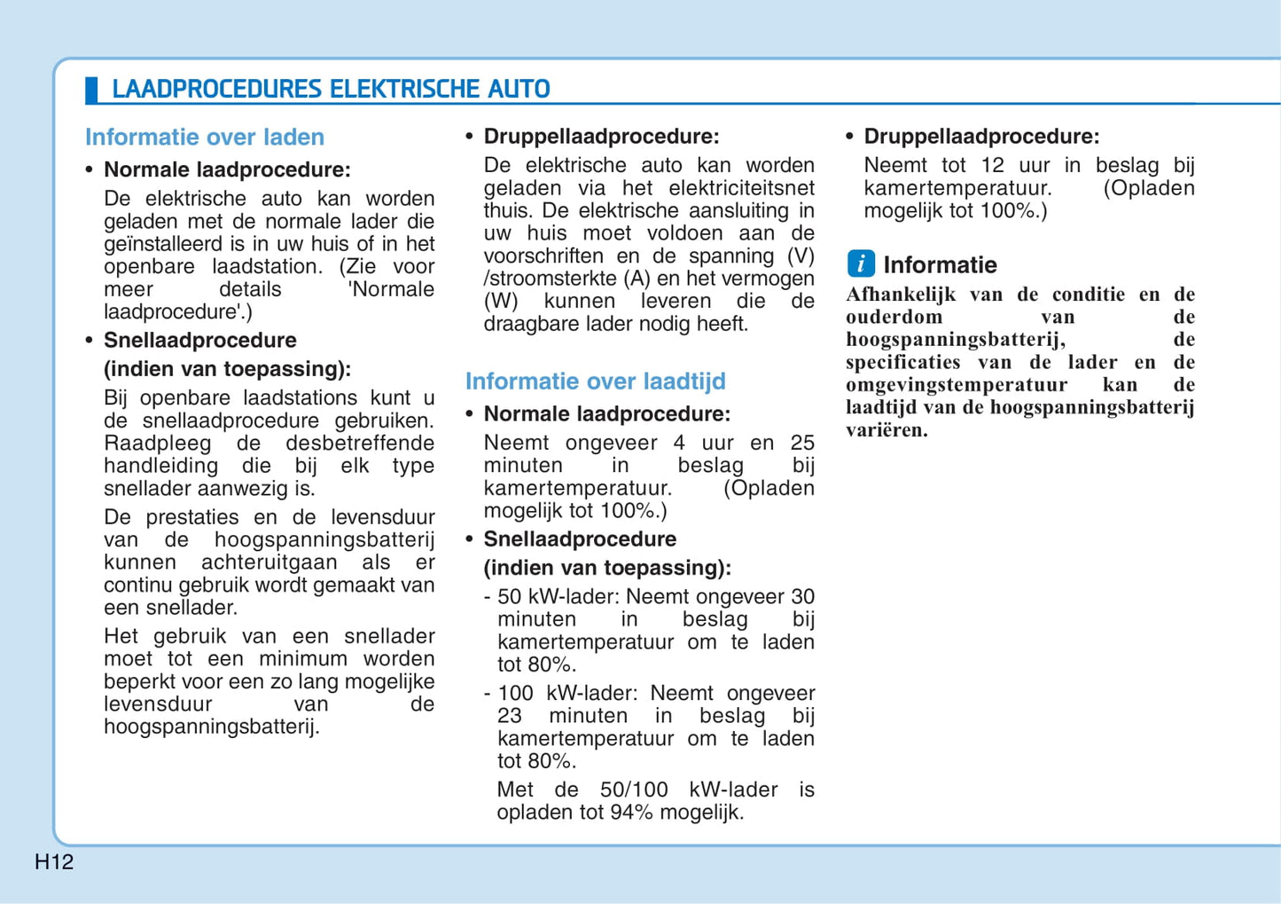 2016-2017 Hyundai Ioniq Electric Bedienungsanleitung | Niederländisch