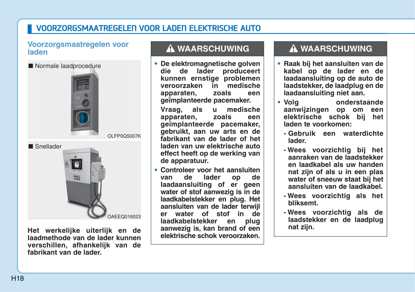 2016-2017 Hyundai Ioniq Electric Bedienungsanleitung | Niederländisch