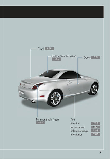 2009 Lexus SC 430 Bedienungsanleitung | Englisch