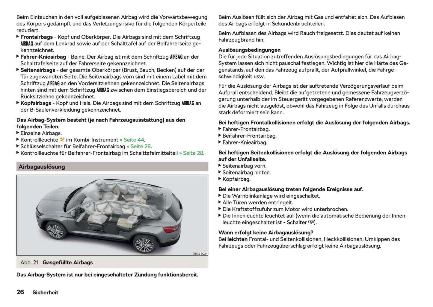 2020-2021 Skoda Kodiaq Owner's Manual | German