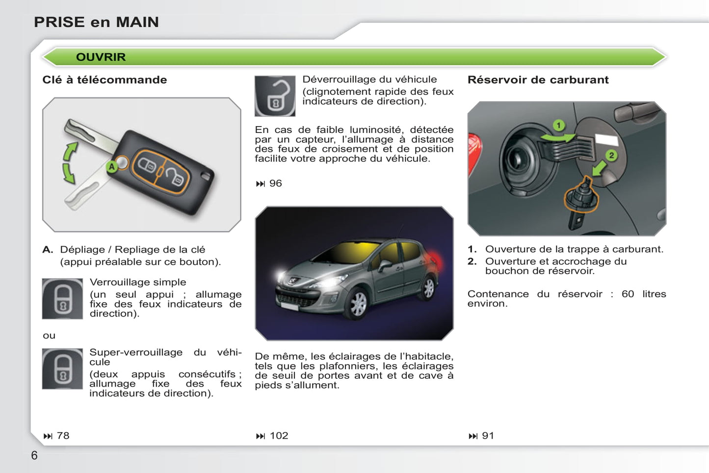 2010-2011 Peugeot 308 Manuel du propriétaire | Français