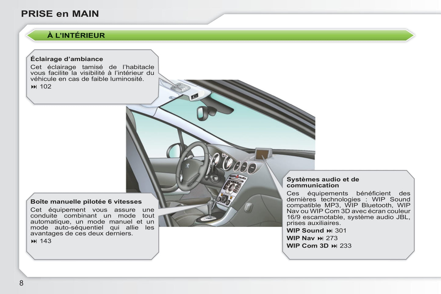 2010-2011 Peugeot 308 Manuel du propriétaire | Français