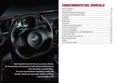 2016-2018 Alfa Romeo 4C Owner's Manual | Spanish