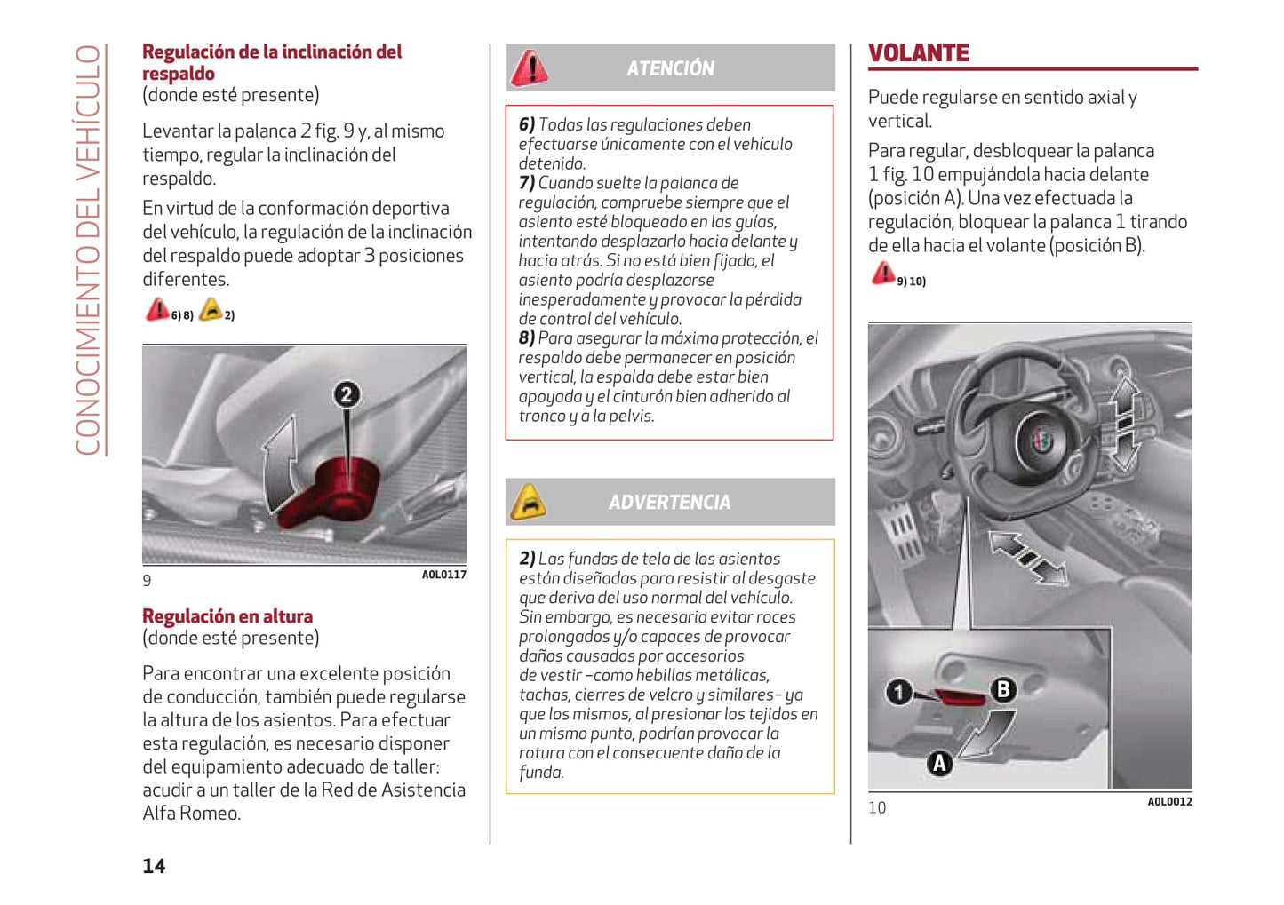 2016-2018 Alfa Romeo 4C Owner's Manual | Spanish