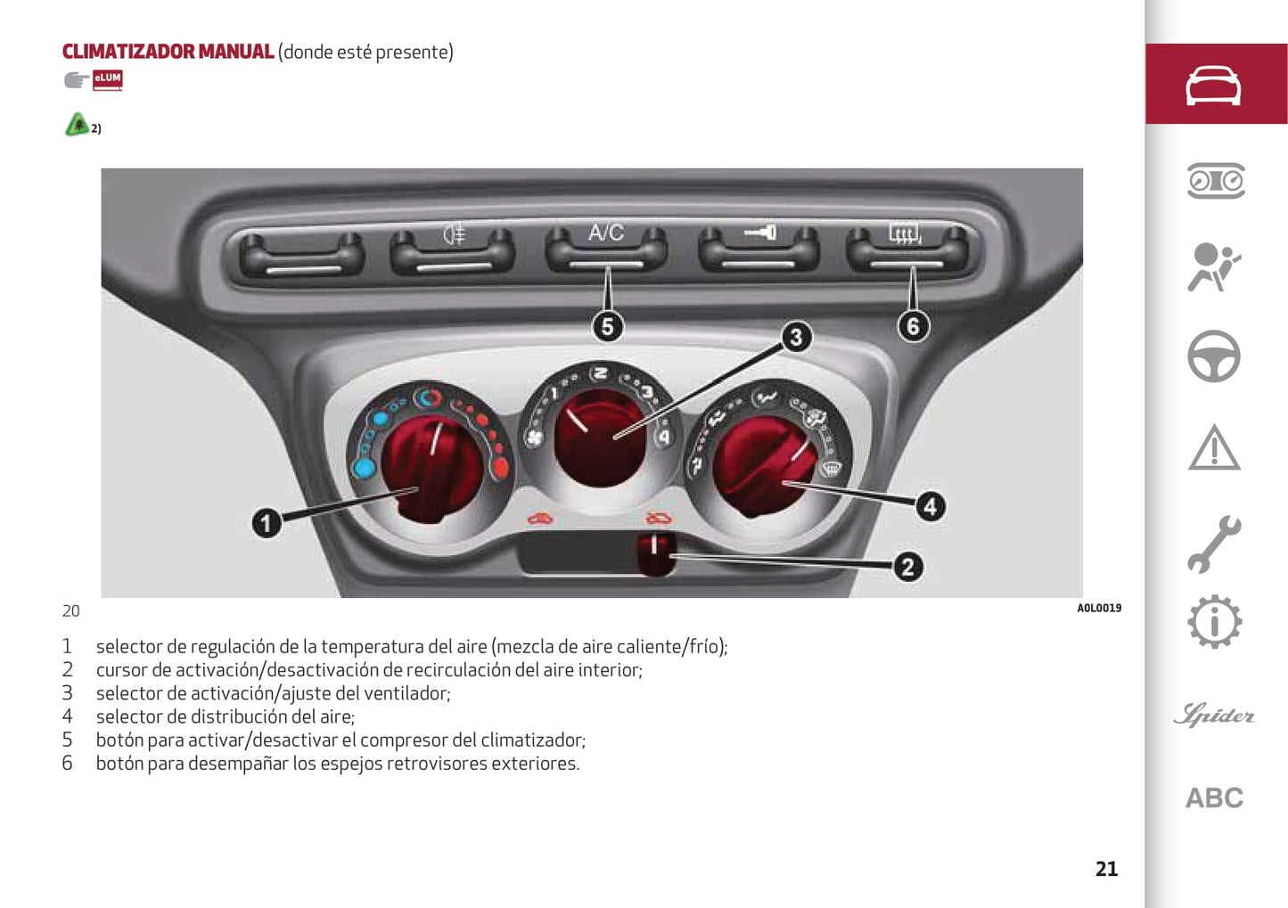 2016-2018 Alfa Romeo 4C Owner's Manual | Spanish