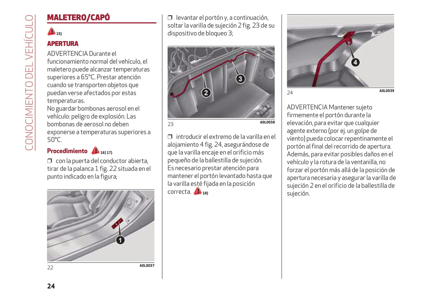 2016-2018 Alfa Romeo 4C Owner's Manual | Spanish