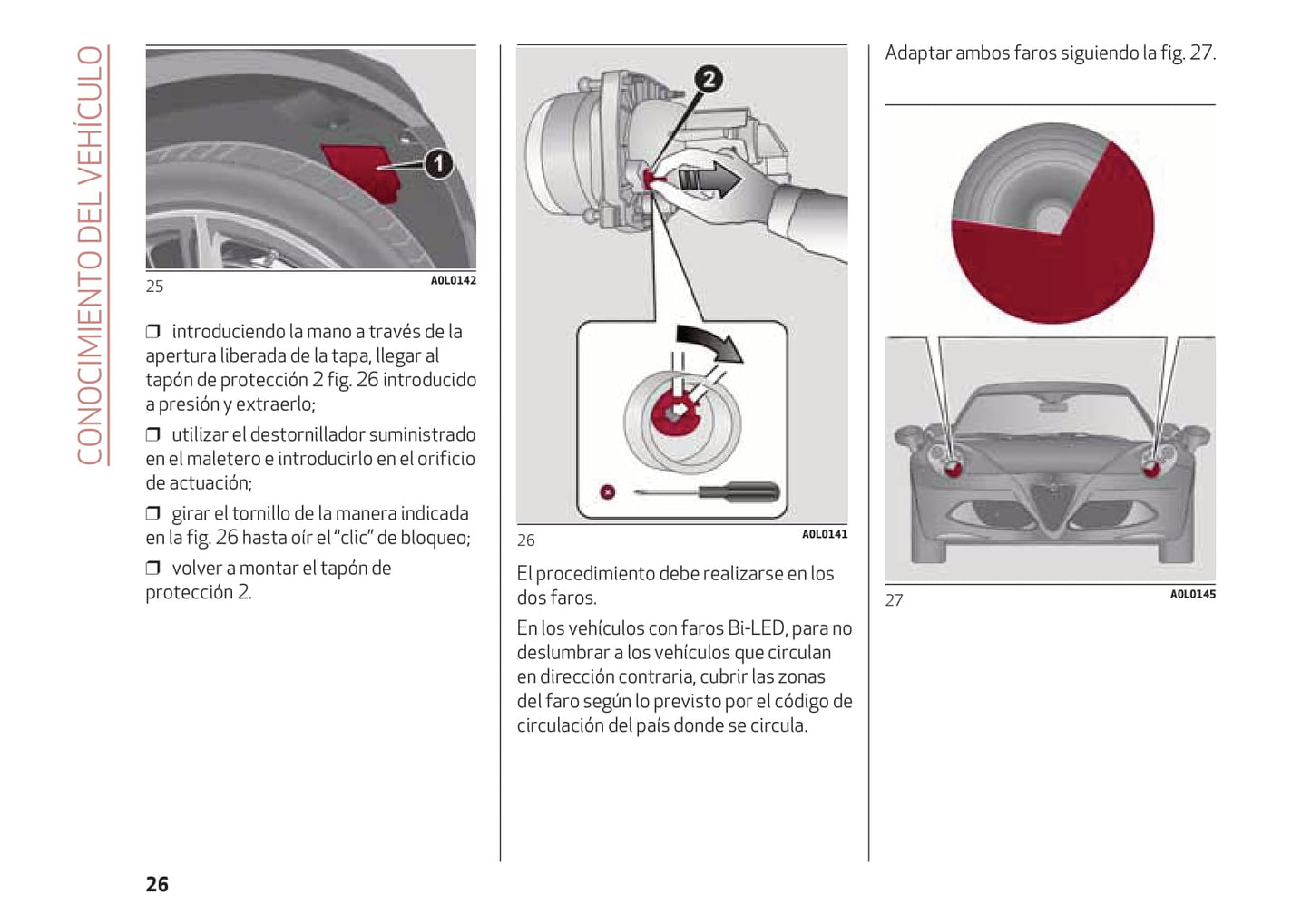 2016-2018 Alfa Romeo 4C Owner's Manual | Spanish