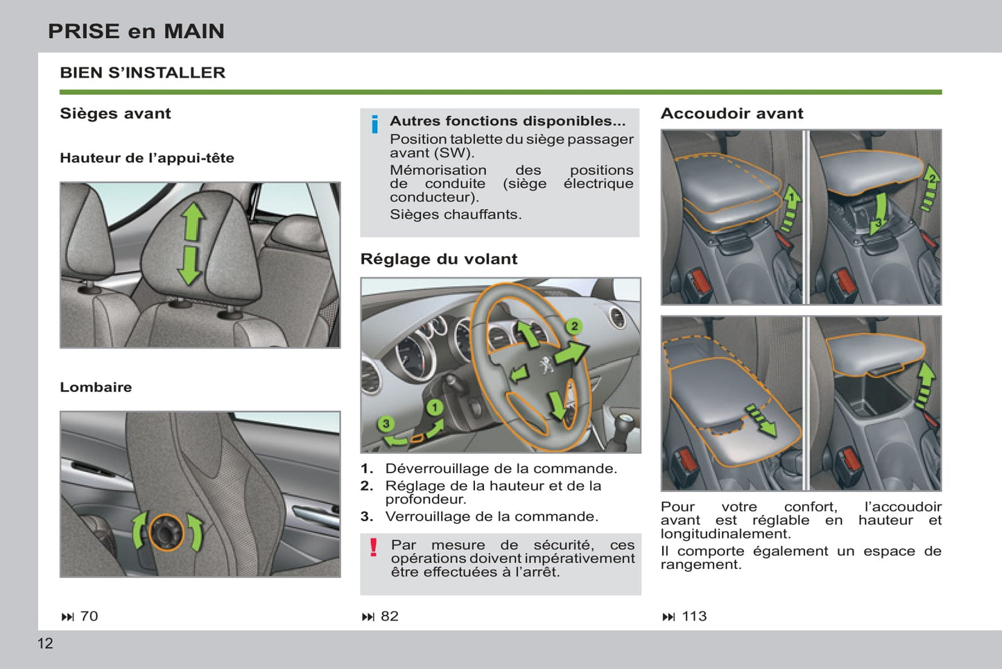 2012-2014 Peugeot 308 Manuel du propriétaire | Français