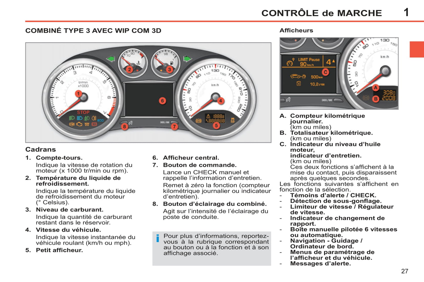 2012-2014 Peugeot 308 Manuel du propriétaire | Français