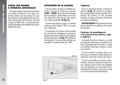 2004-2007 Alfa Romeo 156 Bedienungsanleitung | Spanisch