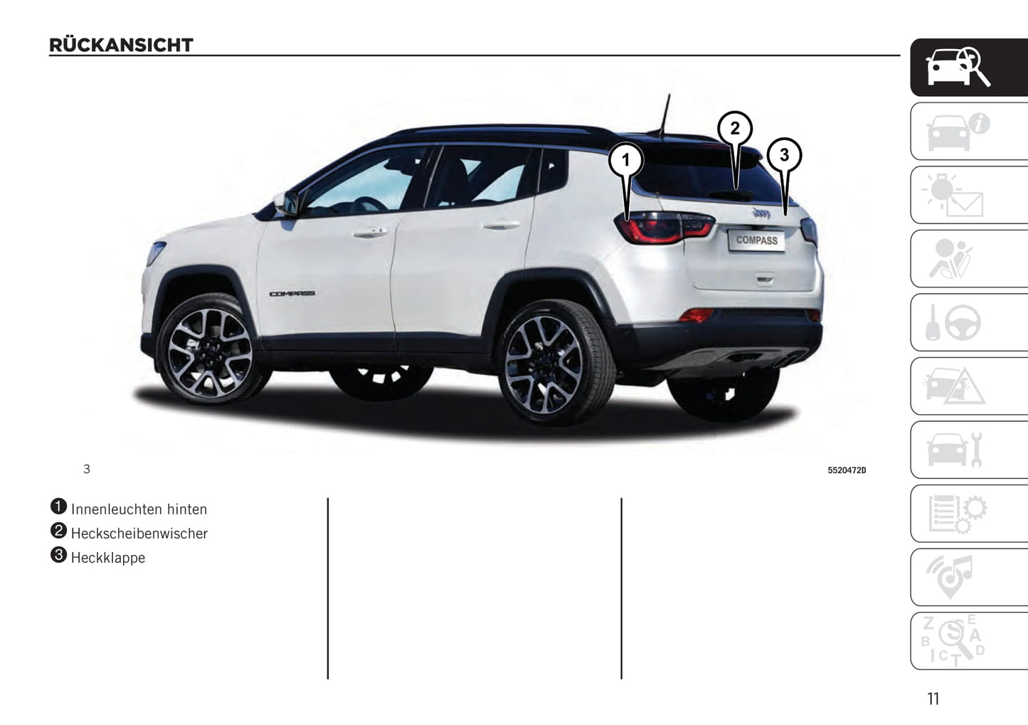 2020-2023 Jeep Compass Bedienungsanleitung | Deutsch