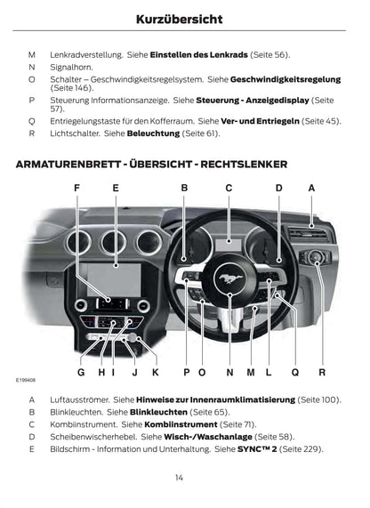 2015-2016 Ford Mustang Gebruikershandleiding | Duits