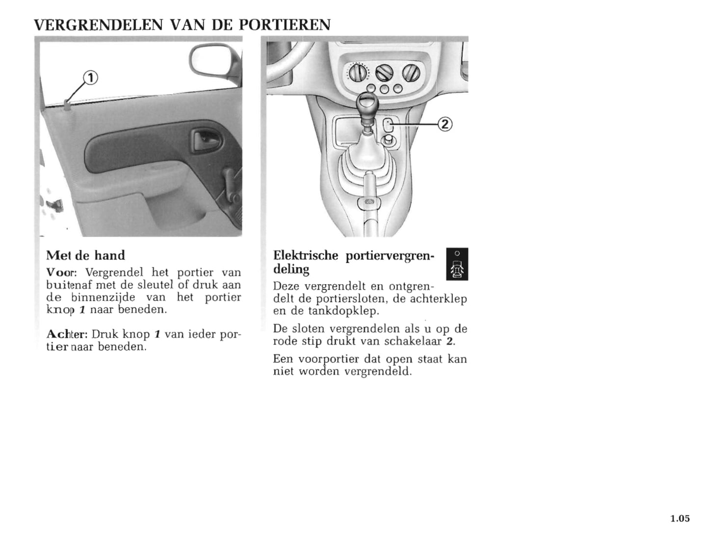 1998-2001 Renault Clio Manuel du propriétaire | Néerlandais