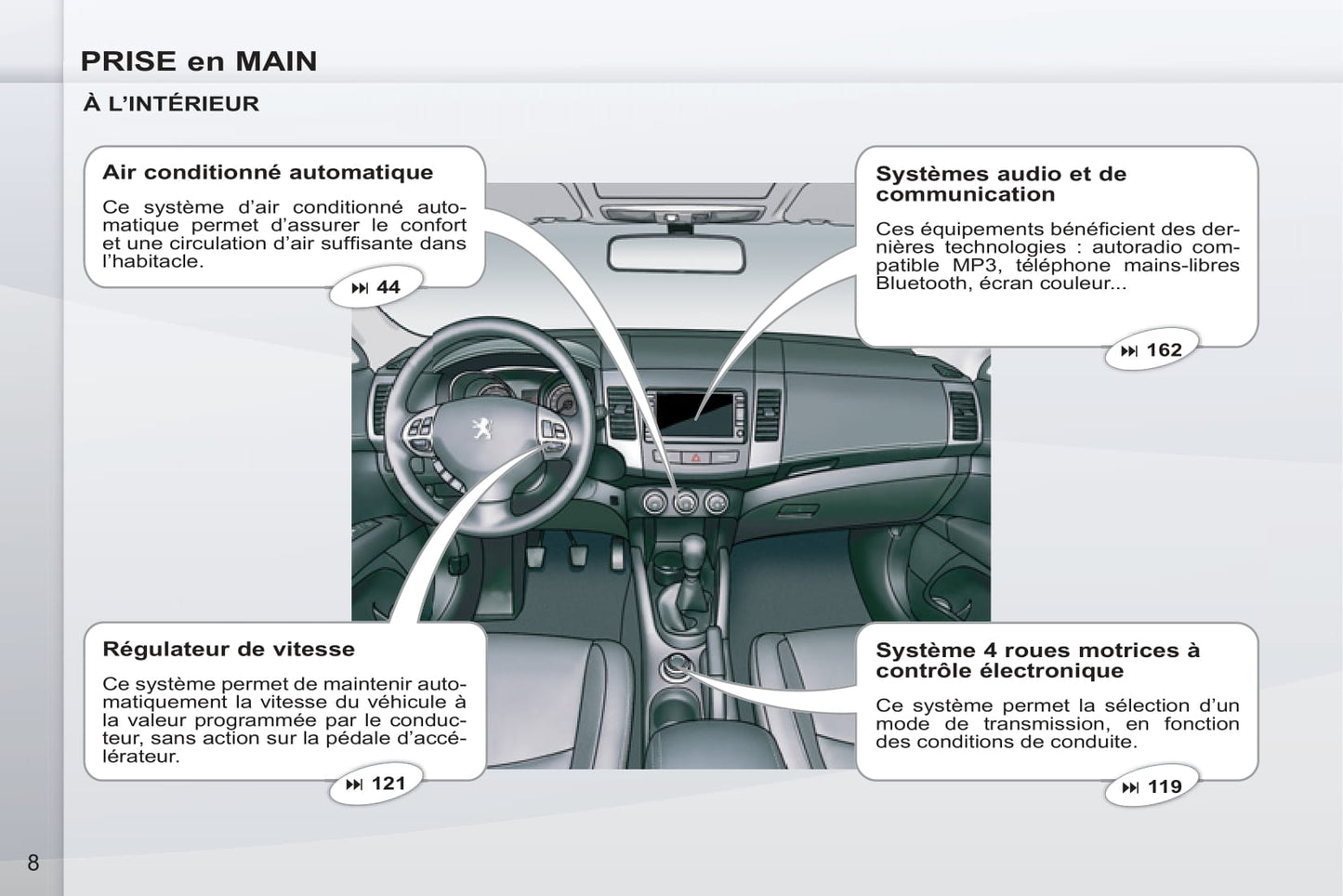 2011-2012 Peugeot 4007 Bedienungsanleitung | Französisch