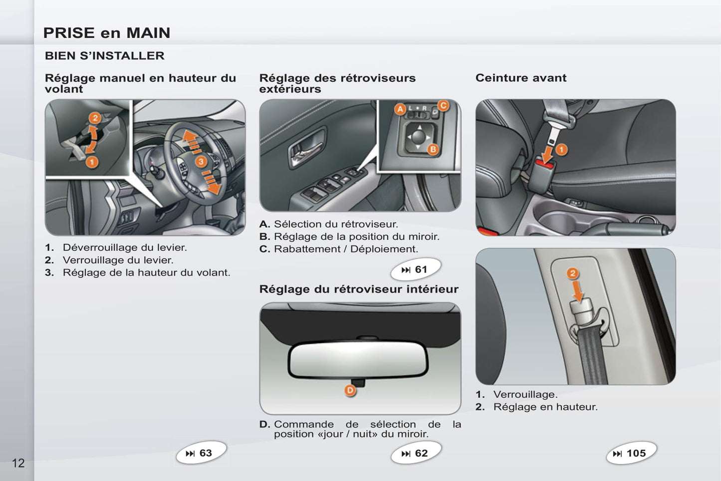 2011-2012 Peugeot 4007 Bedienungsanleitung | Französisch