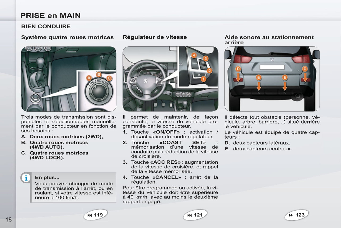 2011-2012 Peugeot 4007 Bedienungsanleitung | Französisch