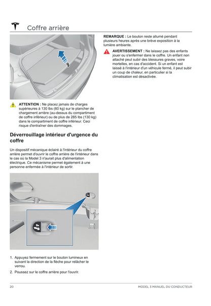 2020 Tesla Model 3 Gebruikershandleiding | Frans