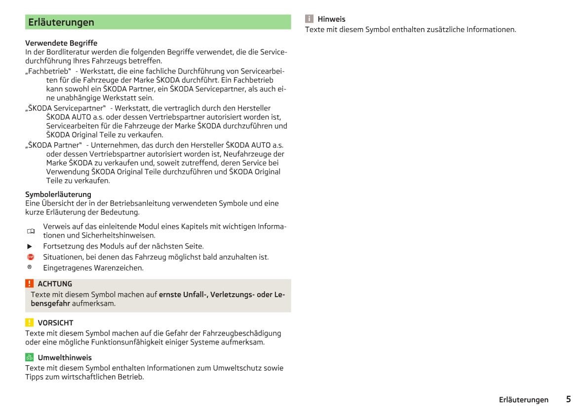 2014-2015 Skoda Citigo Owner's Manual | German