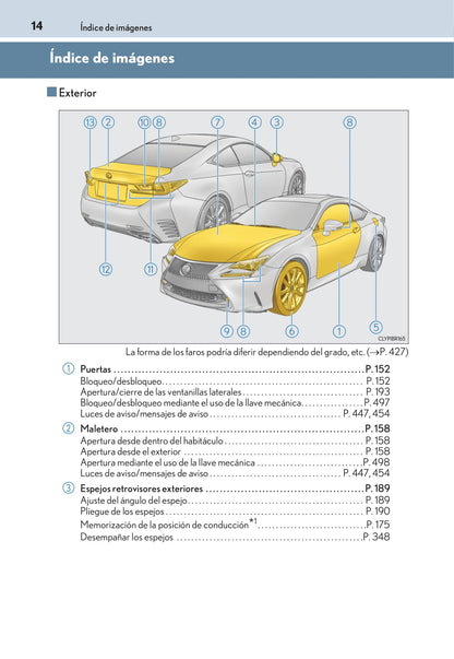 2017-2019 Lexus RC 300h Owner's Manual | Spanish