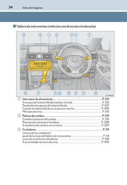 2017-2019 Lexus RC 300h Owner's Manual | Spanish