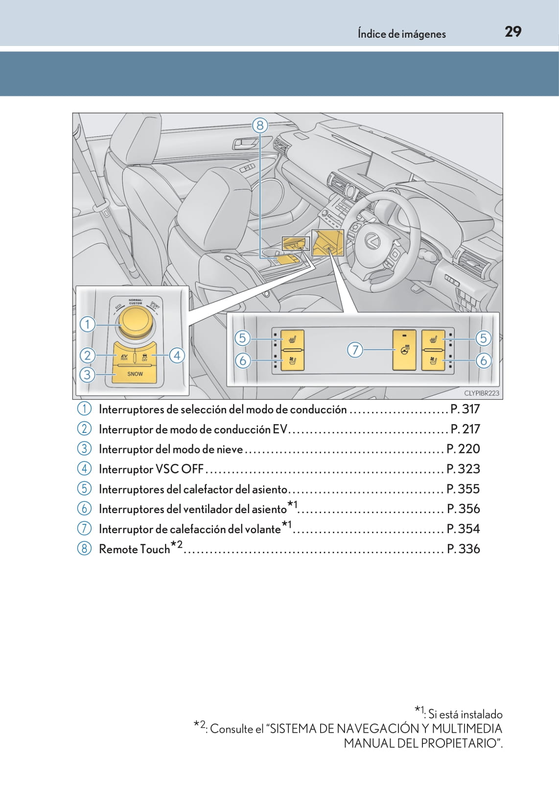 2017-2019 Lexus RC 300h Owner's Manual | Spanish