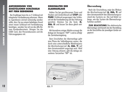 2003-2005 Alfa Romeo 156 Manuel du propriétaire | Allemand