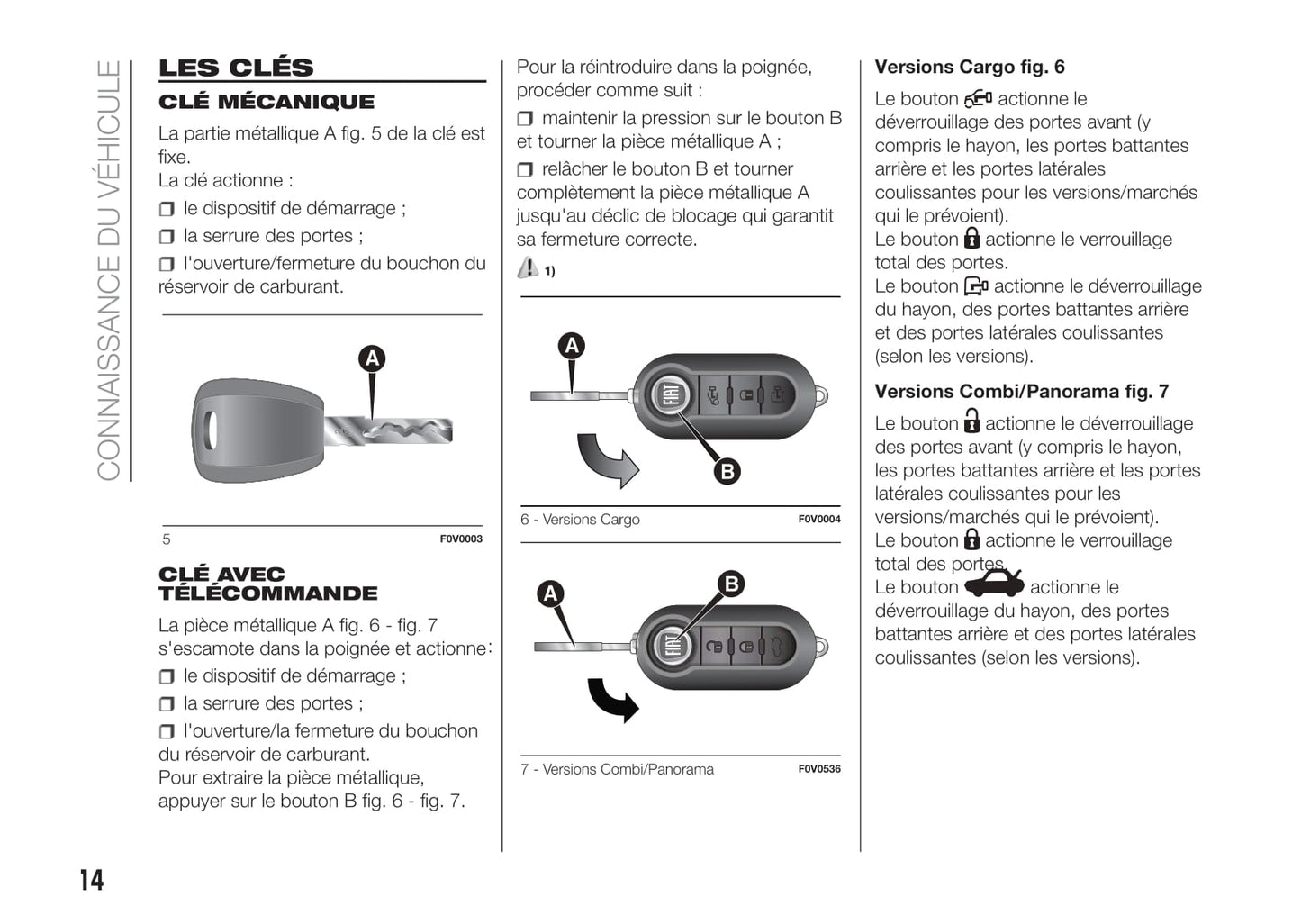 2011-2015 Fiat Doblò Cargo Manuel du propriétaire | Français