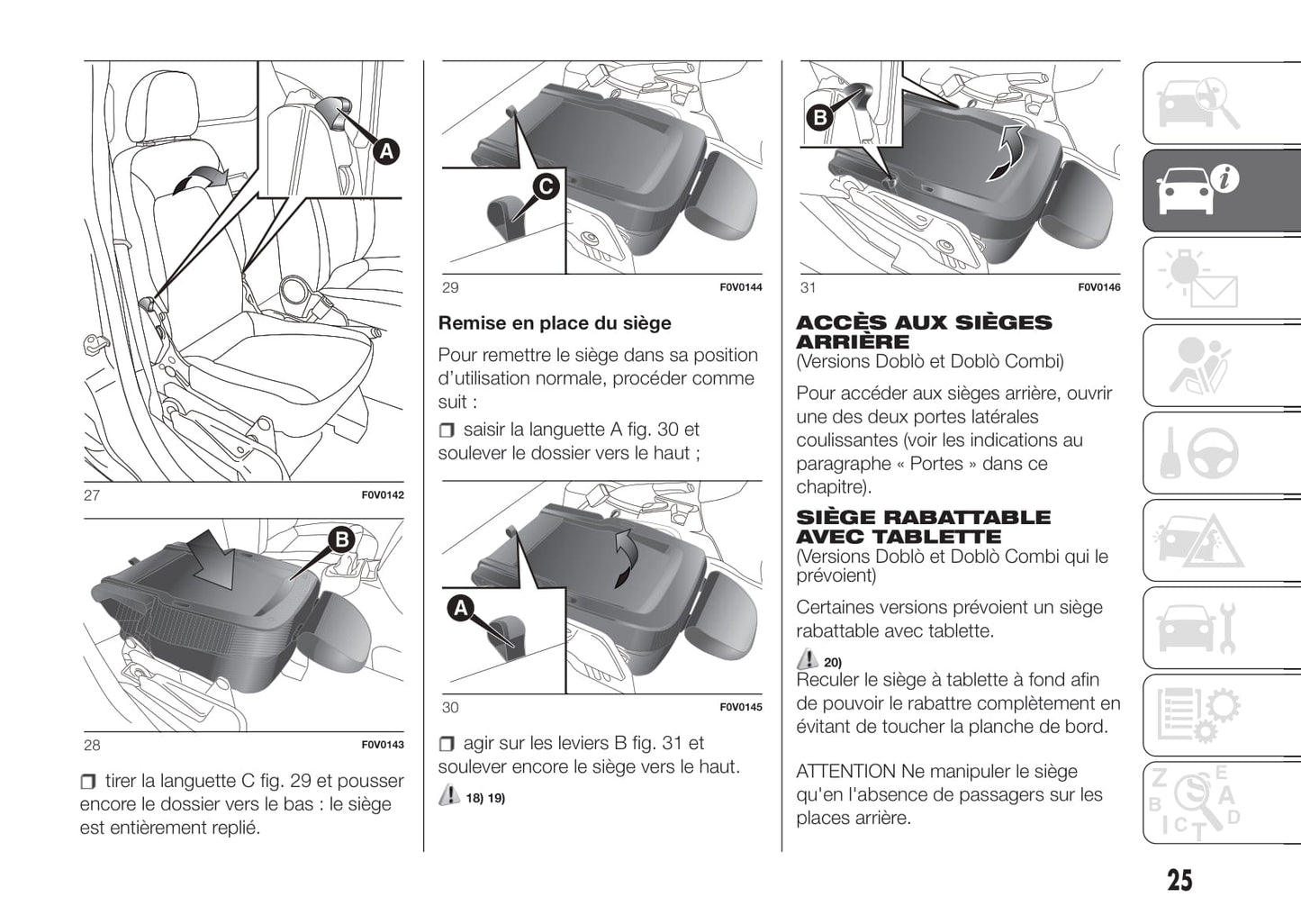 2011-2015 Fiat Doblò Cargo Manuel du propriétaire | Français