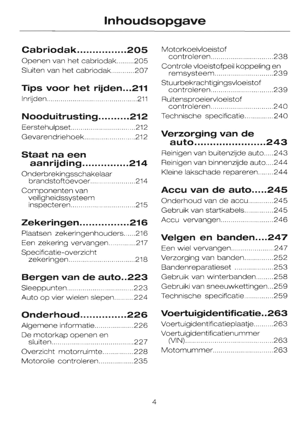 2004-2008 Ford Focus Owner's Manual | Dutch