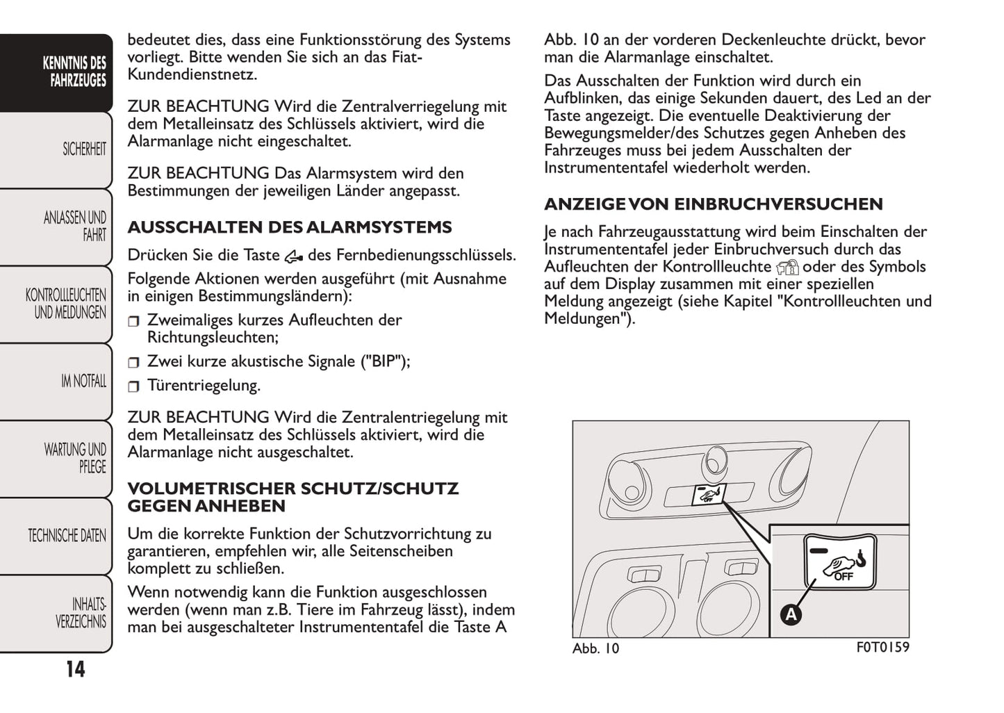 2016-2017 Fiat Fiorino Bedienungsanleitung | Deutsch