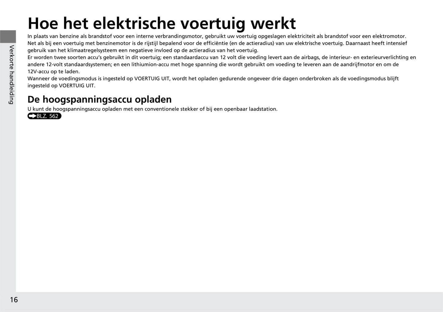 2020-2021 Honda e Owner's Manual | Dutch