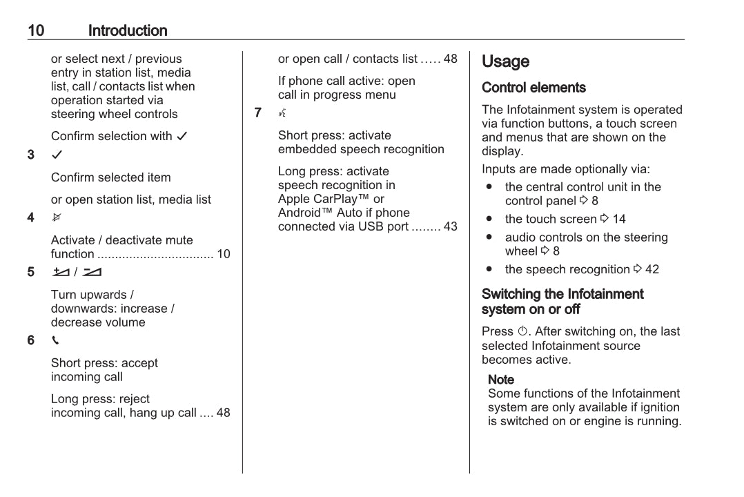 Opel Grandland X Owner's Infotainment Manual 2017 - 2021