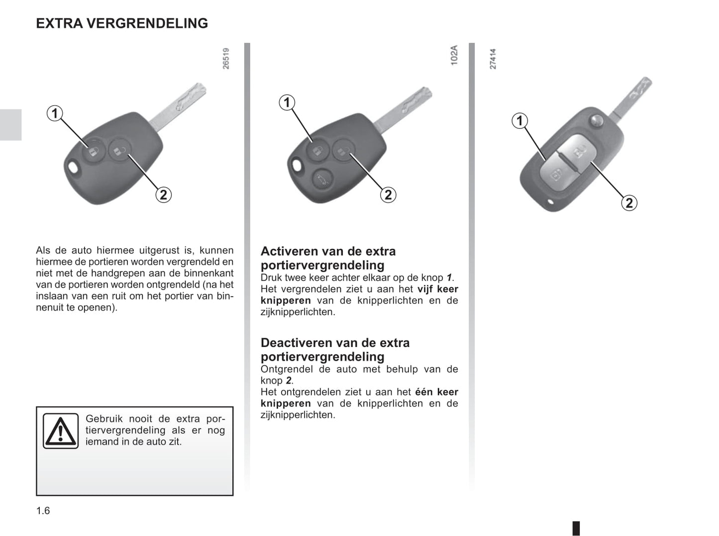 2016-2017 Renault Kangoo Bedienungsanleitung | Niederländisch