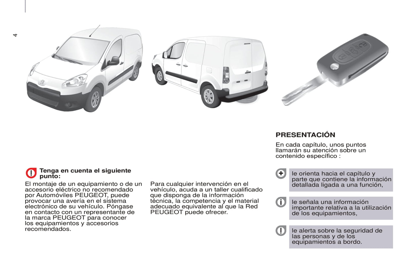 2014-2015 Peugeot Partner Bedienungsanleitung | Spanisch