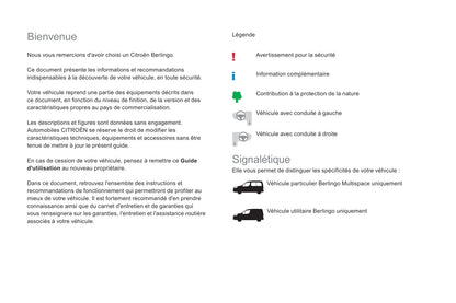 2017-2018 Citroën Berlingo/Berlingo Multispace Gebruikershandleiding | Frans