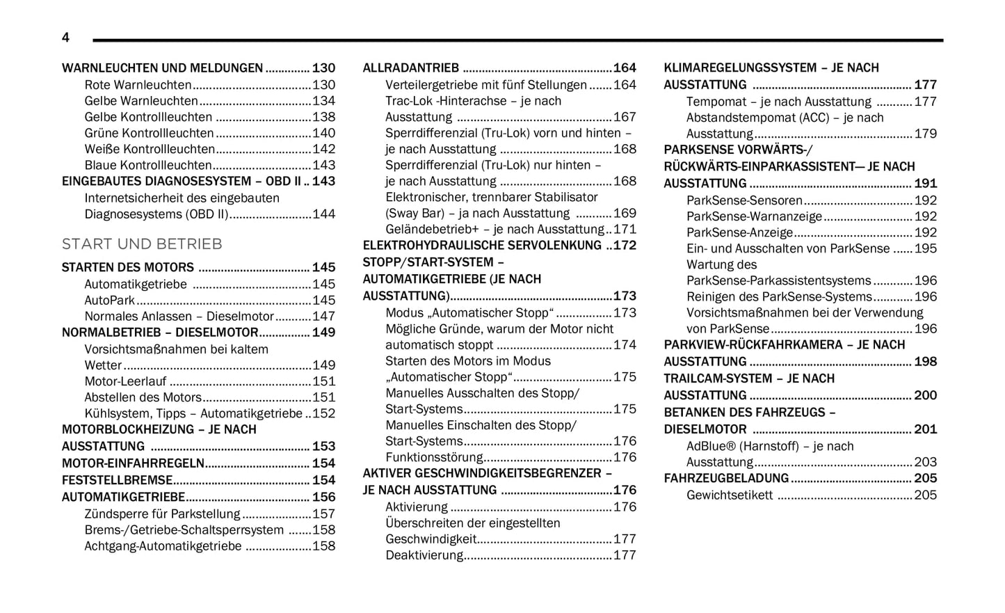 2020-2021 Jeep Gladiator Owner's Manual | German