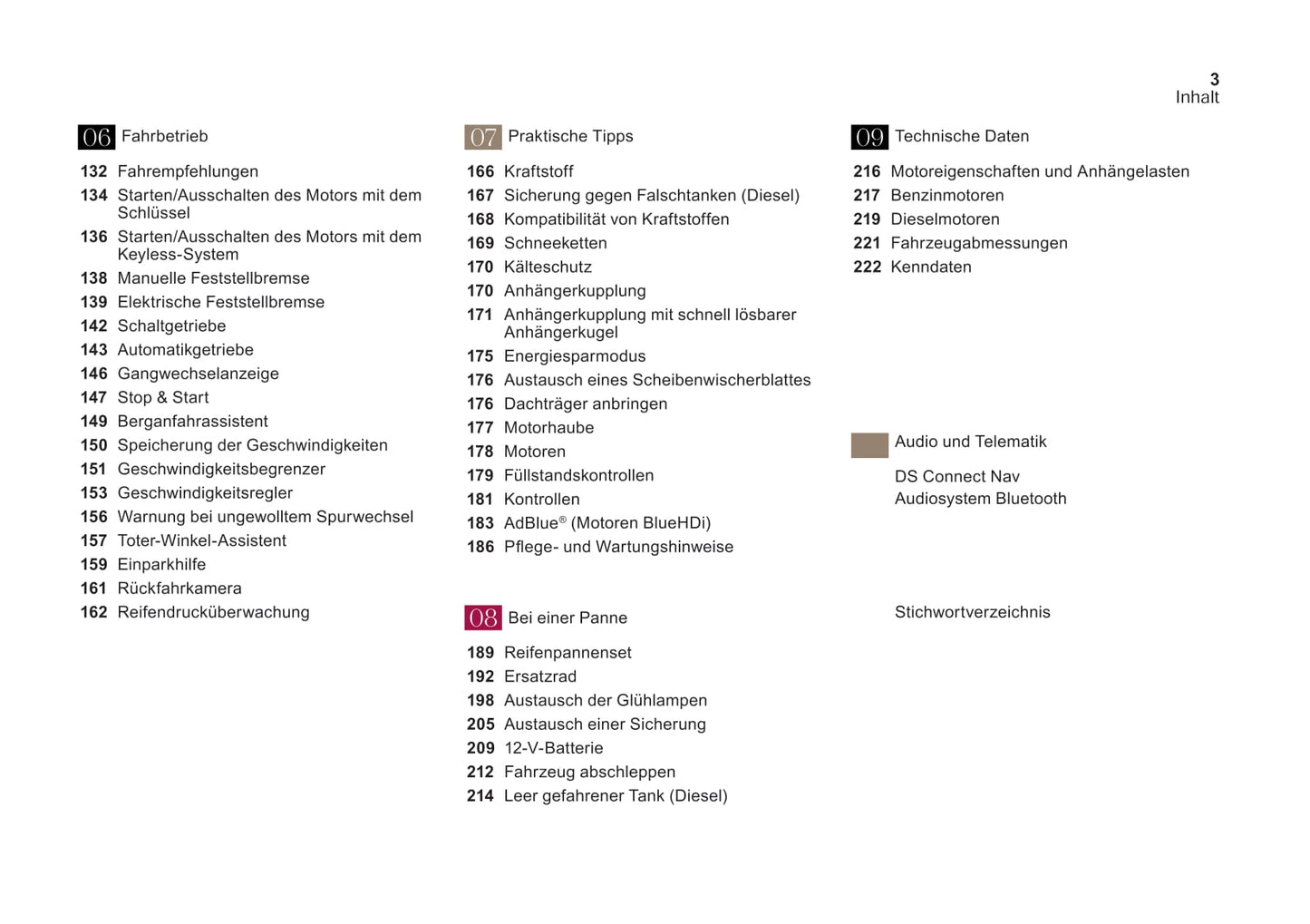 2017-2018 DS Automobiles DS 4 Gebruikershandleiding | Duits