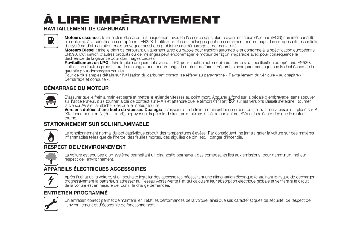 2011-2017 Fiat Panda Manuel du propriétaire | Français