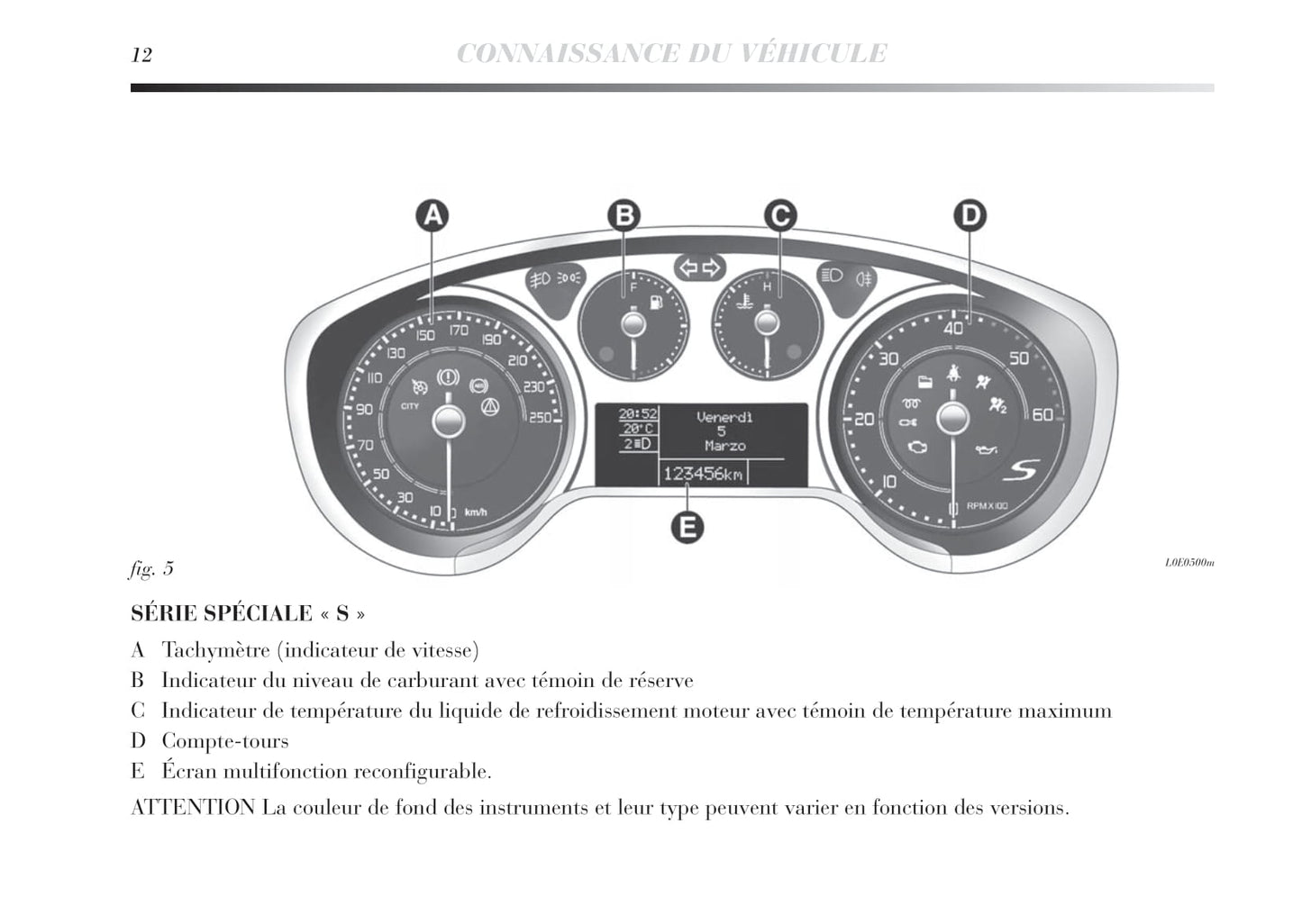 2011-2015 Lancia Delta Owner's Manual | French