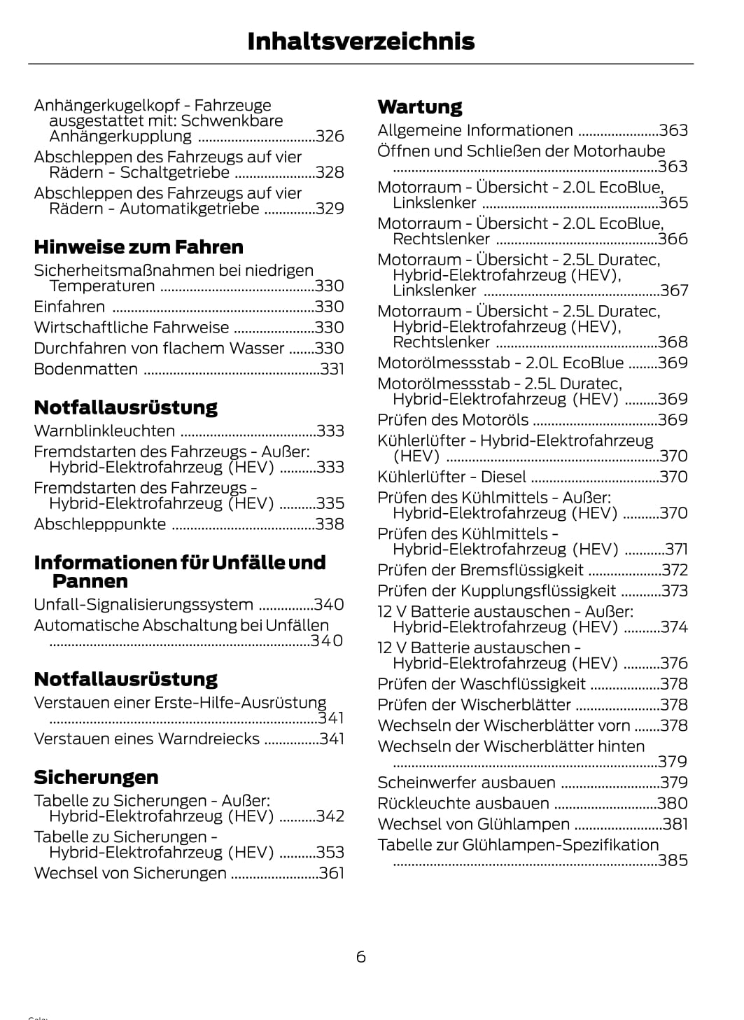 2021-2023 Ford Galaxy/S-max Owner's Manual | German