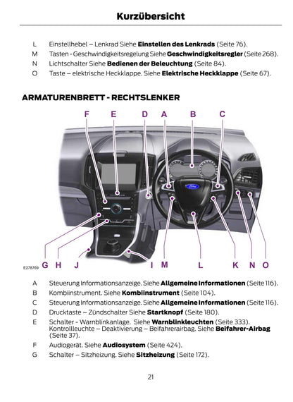 2021-2023 Ford Galaxy/S-max Owner's Manual | German