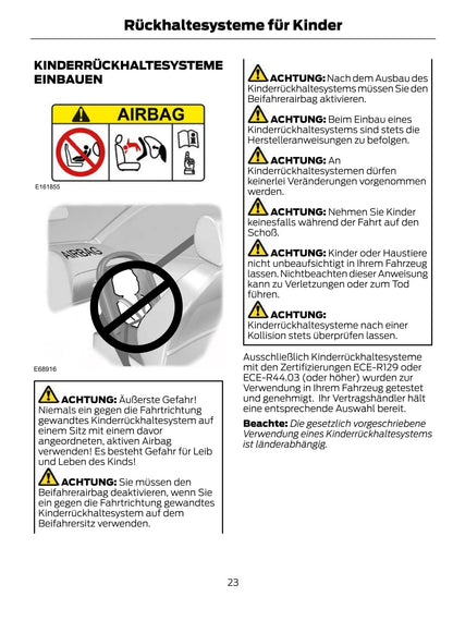 2021-2023 Ford Galaxy/S-max Owner's Manual | German