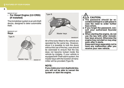 2004-2007 Hyundai Terracan Manuel du propriétaire | Anglais